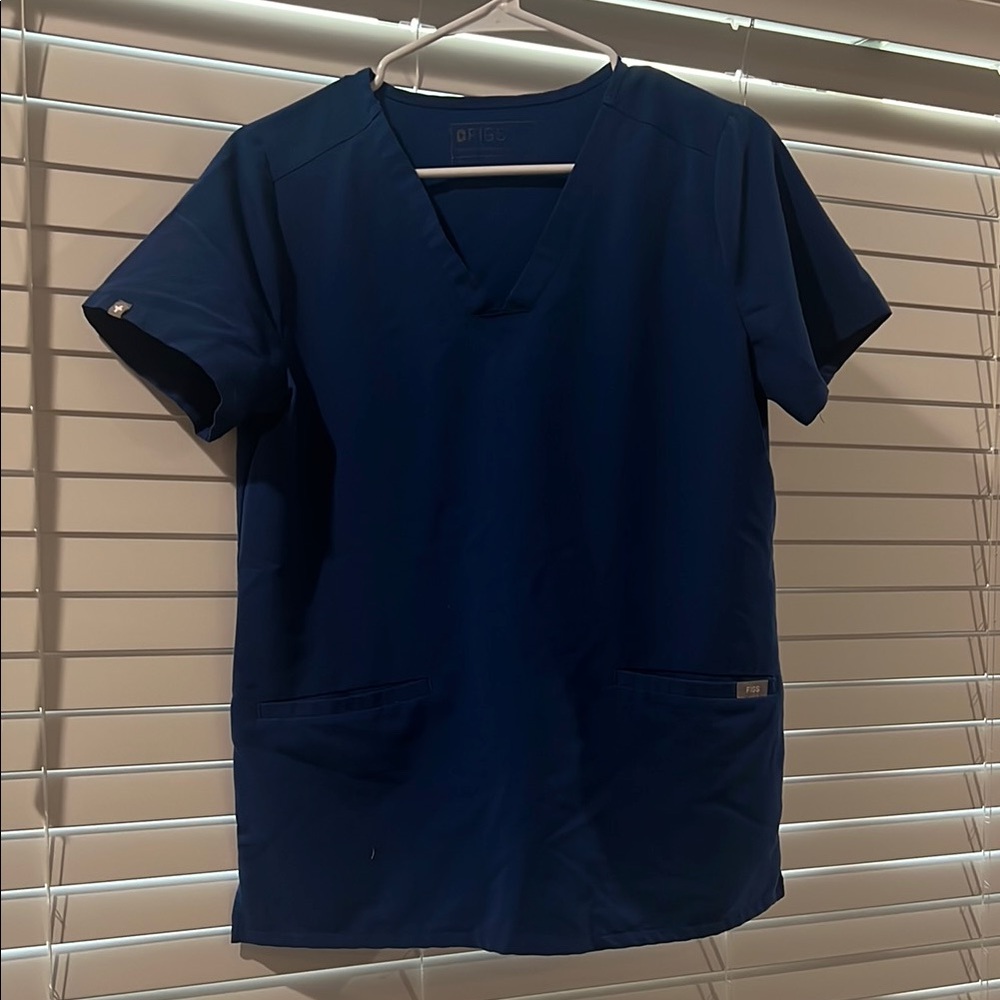 Figs Midnight Blue V-Neck Scrub Top